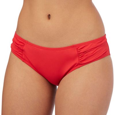 Red plain bikini bottoms